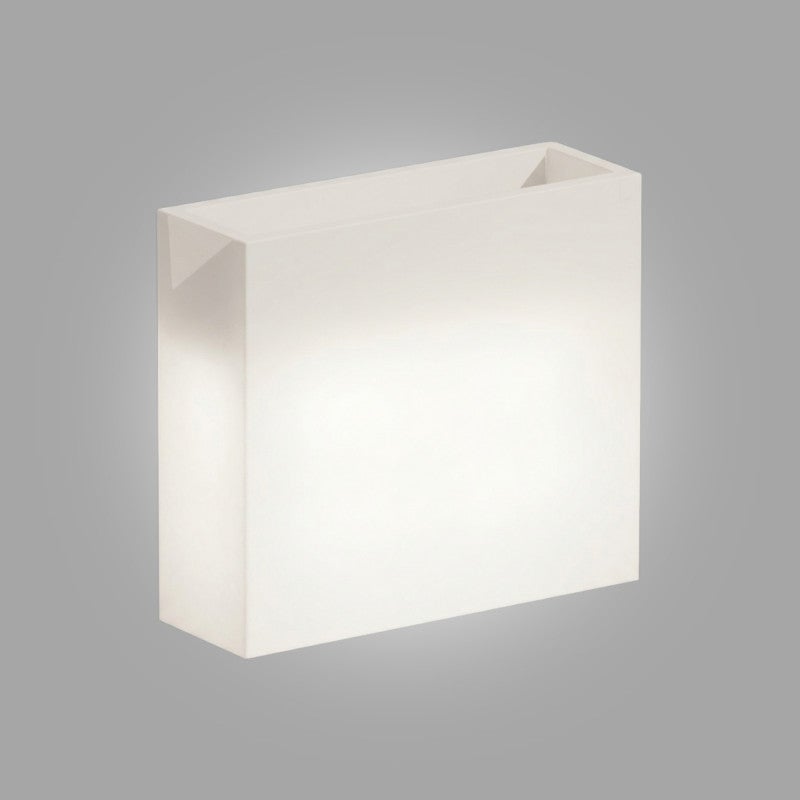 Macetero moderno, alto, de diseño, luminoso, 90x30 cm, h80 cm, en polímero con led blancos, para interior y exterior - hecho en italia - monacis