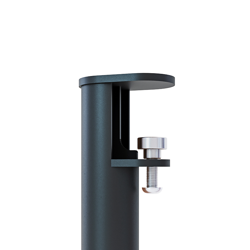 Lot de 2 pieds cylindriques DECO-GEM pour table mange debout en acier époxy noir à vis-étau, H.90 cm - 3