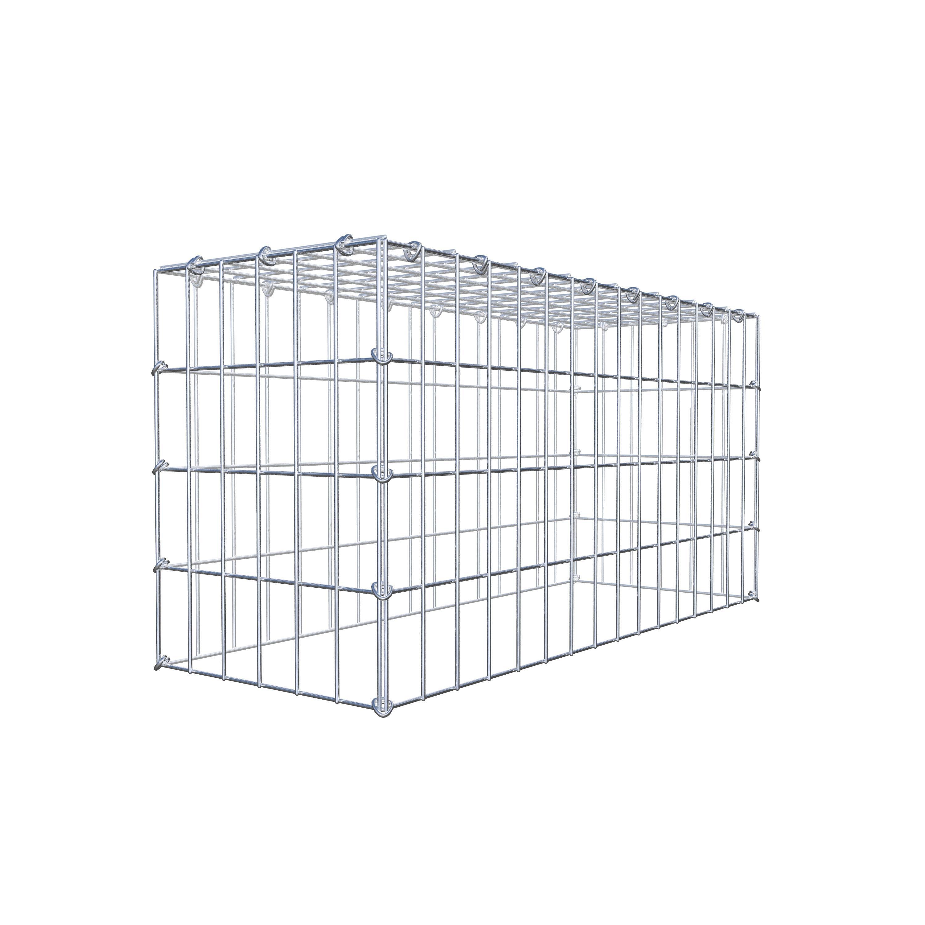 Gavión para apilar en acero galvanizado 80x40x30cm (LxAxP), malla 5 x 10cm, Anillo en C, sin rejilla inferior - 6