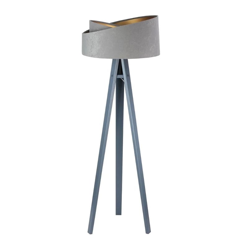 Lampa stojąca GEMSTONE szara/złota