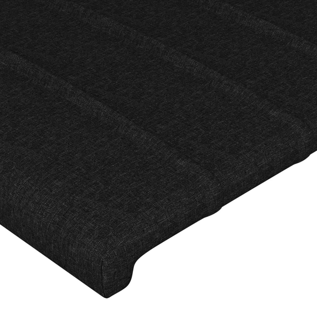 Cabeceira em tecido preto com LED 200x5x78/88 cm - COMFORTXL - 5