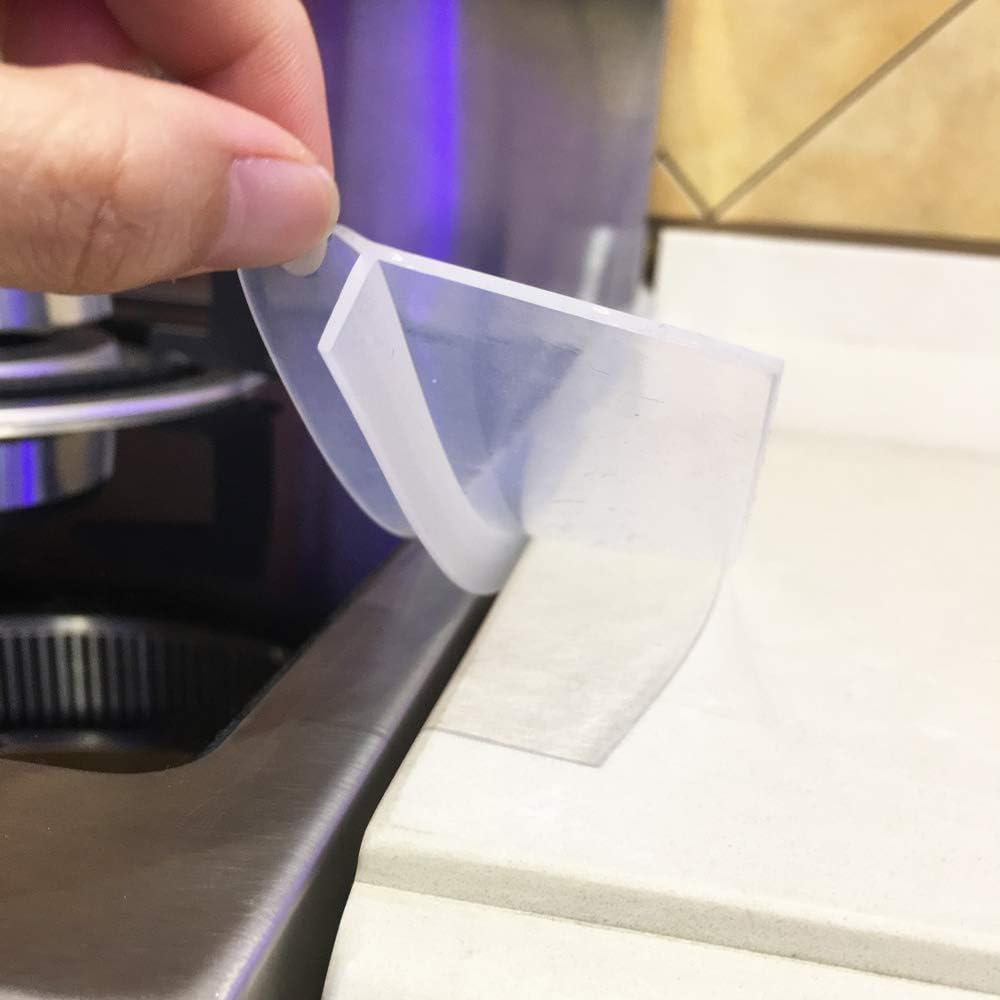 Lot de 2 couvrejoints en silicone transparent pour comptoir de cuisine — free download