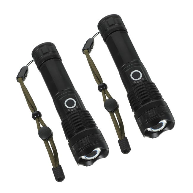 Lampe de camping LED rechargeable, lampe torche multifonction d'extérieur, 1500 mAh, 2 pièces Lampe de camping LED rechargeable, lampe torche multifonction d'extérieur, 1500 mAh, 2 pièces