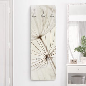 Appendiabiti a muro D/6 in legno bianco verniciato 6 ganci L 23 x H 78