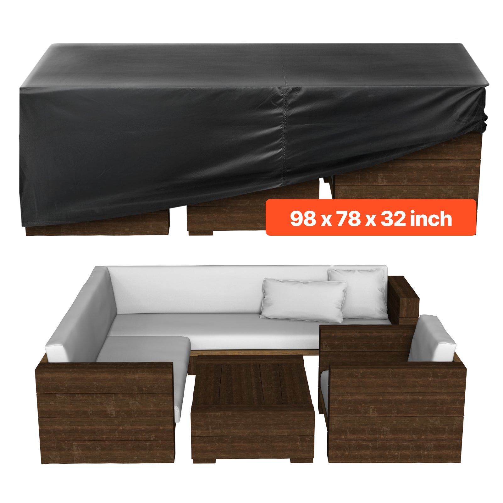 Pokrowiec na meble ogrodowe 420D wodoodporny 249x198x81cm VEVOR