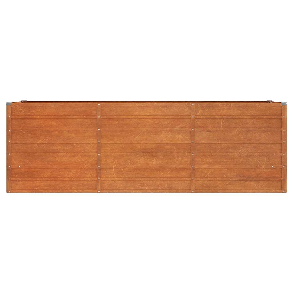 Jardinière - Lit surélevé de jardin - Pot de fleurs rouillé 240x80x77 cm acier corten Couleur évolue n1313l - 4