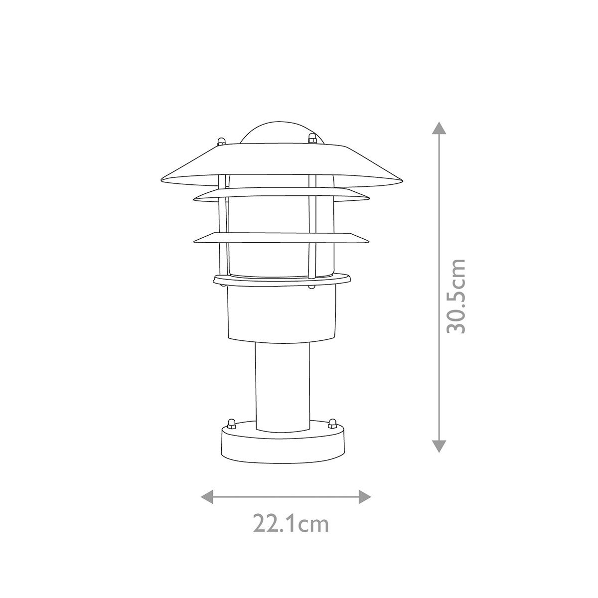 Lanterne de jardin Helsingor hauteur 30,5 Cm - 5