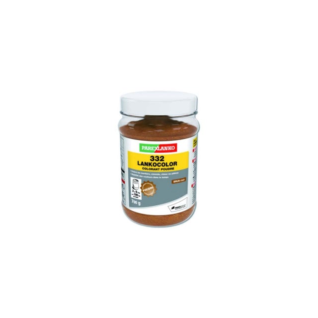 Colorant en poudre 332 LANKOCOLOR PAREXLANKO - mortiers, ciments, plâtres - brun clair - 700 g