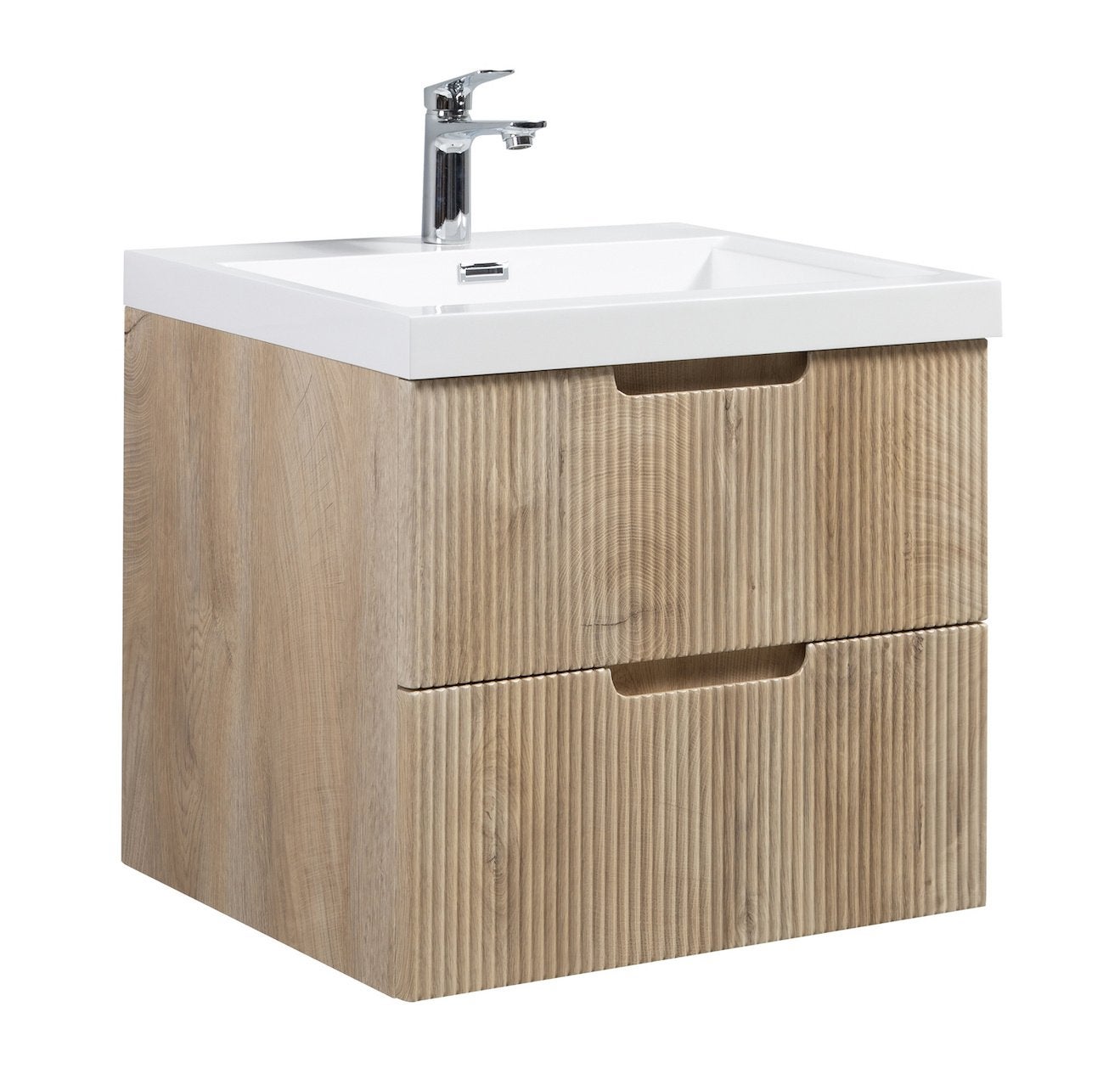 Badplaats conjunto de muebles de baño thermis 60 cm - roble claro - mueble de baño con lavabo