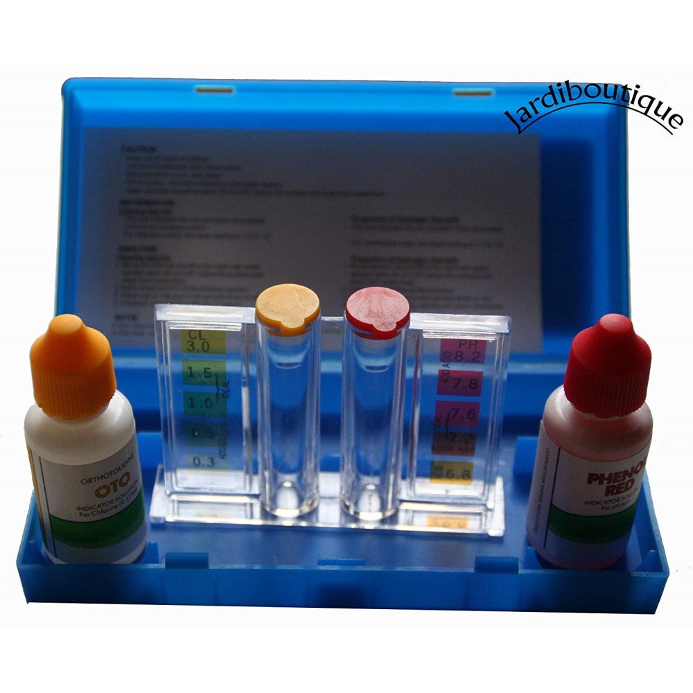 BSI - Test kit (Bouteilles de test pH + cl) - Test kit pH & Chlore pour Piscine - 2