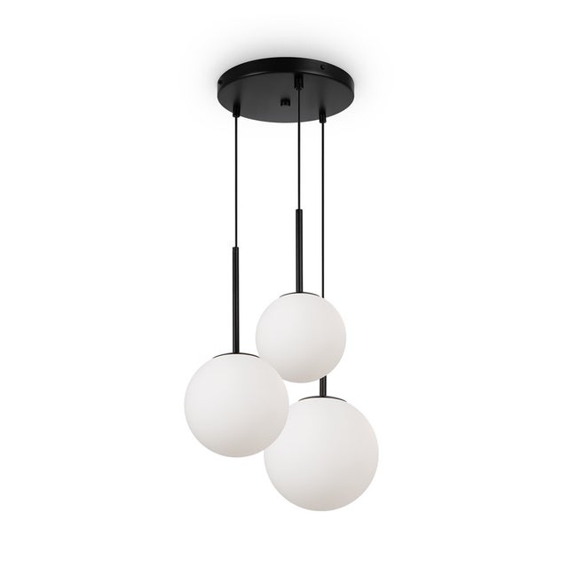 Lampa wisząca białe okrągłe klosze Basic form Maytoni MOD321PL-03B