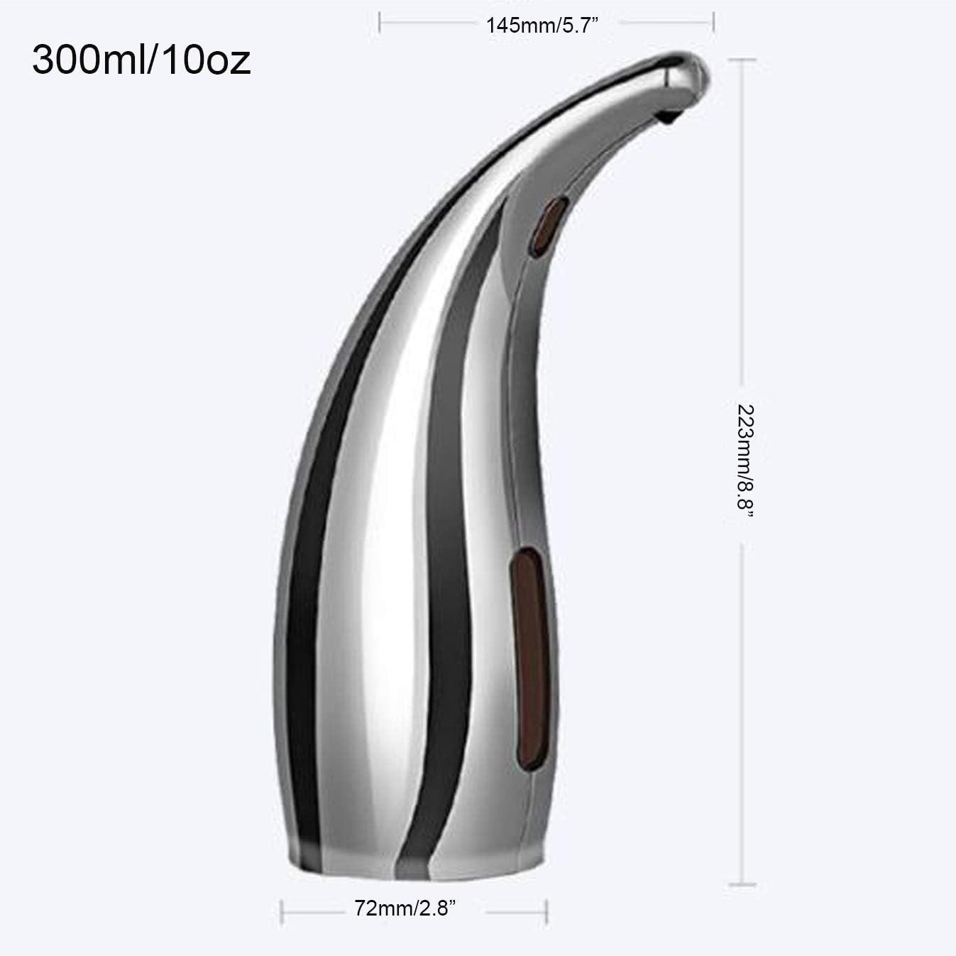 Distributore automatico di sapone, impermeabile, bianco porcellana, 300 ml/11 oz, adatto a lavelli da cucina e bagni, distributore di sapone liquido - 2