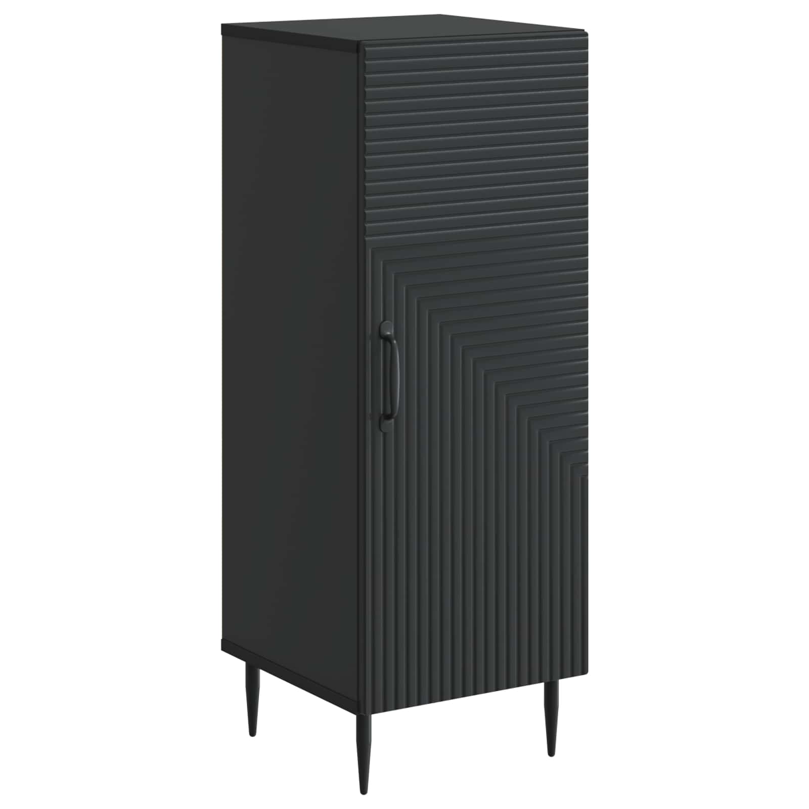 Aparador negro 33 x 34,5 x 89,5 cm madera de ingeniería