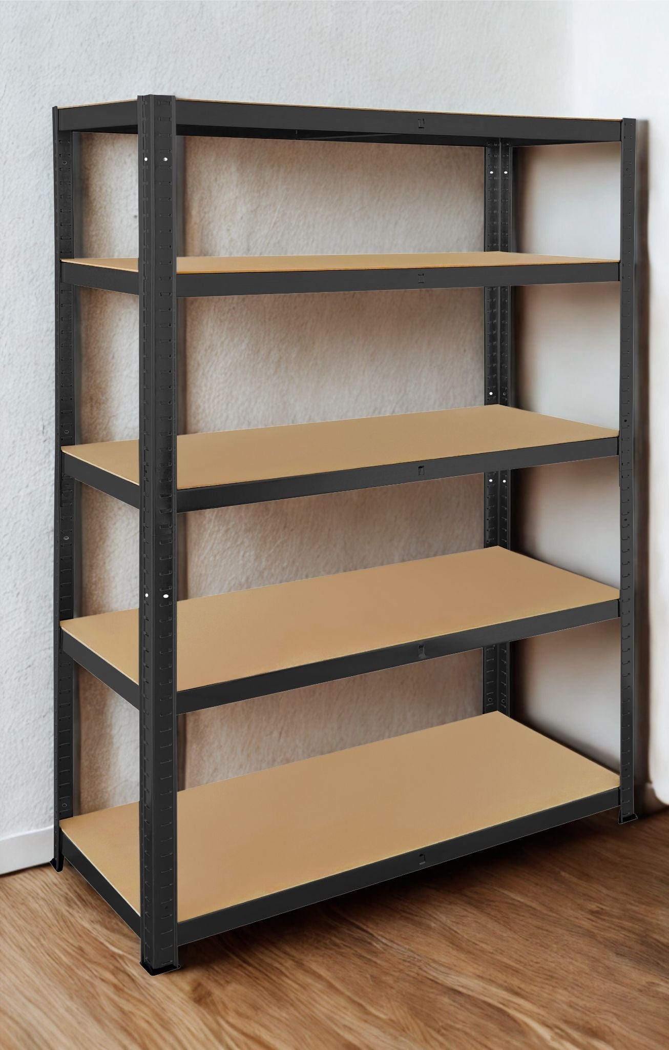 Mdf Racking Rack en métal MDF/Noir – 180 x 90 x 40 cm - 5 étagères - Montage facile ...