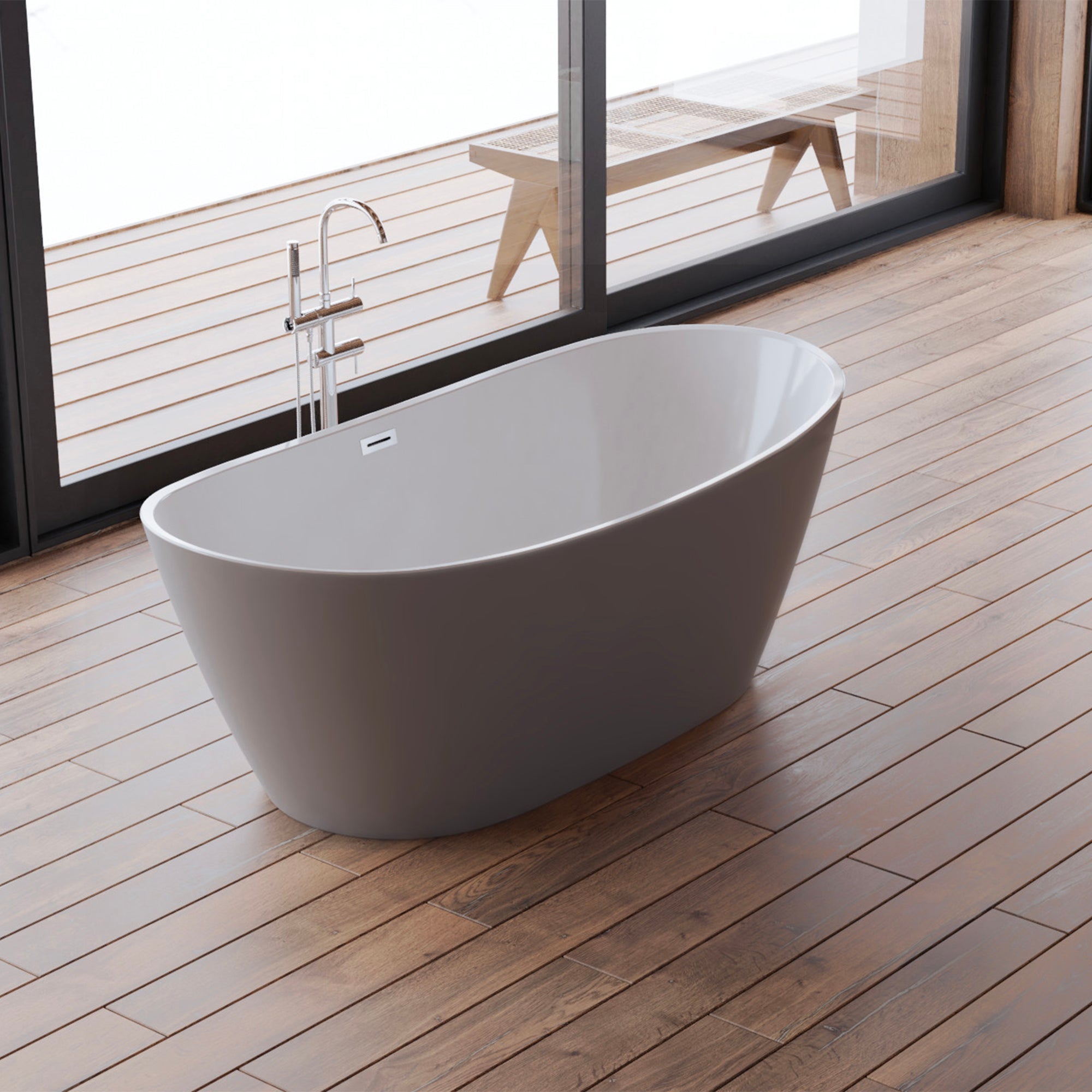 Baignoire Ilot Venecia 170 grise 170 x80 x57 cm, by SPALINA - 6