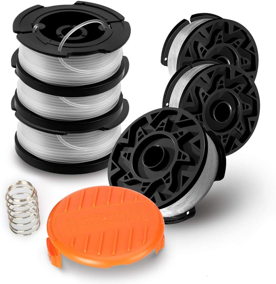 6 Szpulki A6485 do podkaszarek Black &amp; Decker - żyłka nylonowa do podkaszarki, kompatybilna z Black &amp; Decker, dla efektywnej pielęgnacji ogrodu.