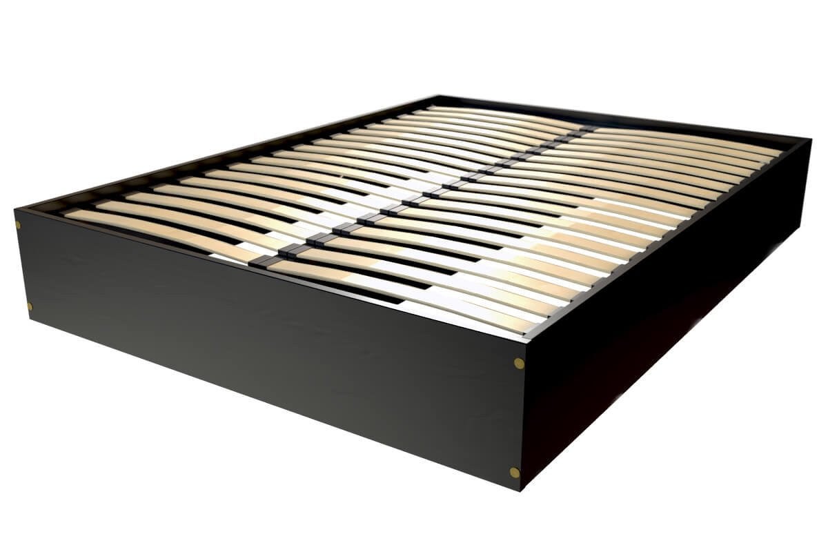 Lit coffre 160x200 - 2 places bois massif 160x200 Noir | Leroy Merlin
