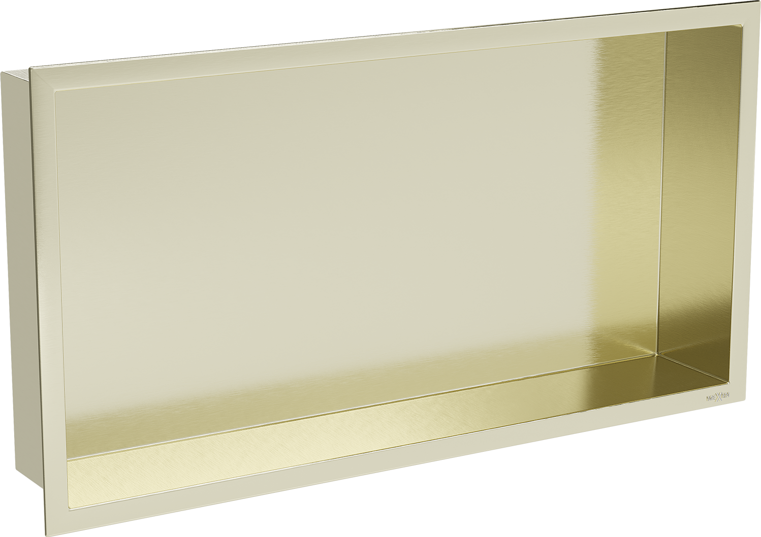 Mexen X-Wall-R półka wnękowa z kołnierzem 60 x 30 cm, złota szczotkowana - 1950603010