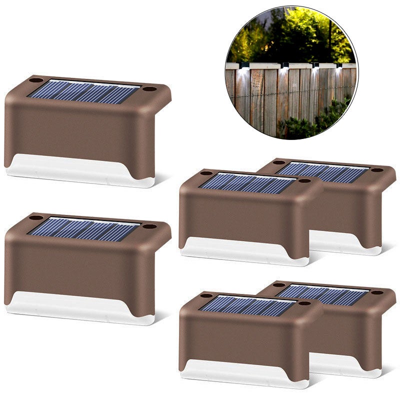 szt białe światło słoneczne LED Schody schodowe Zewnętrzne oświetlenie ogrodowe Wodoodporna dekoracja świetlna balkonu oświetlenia ogrodzenia schodów