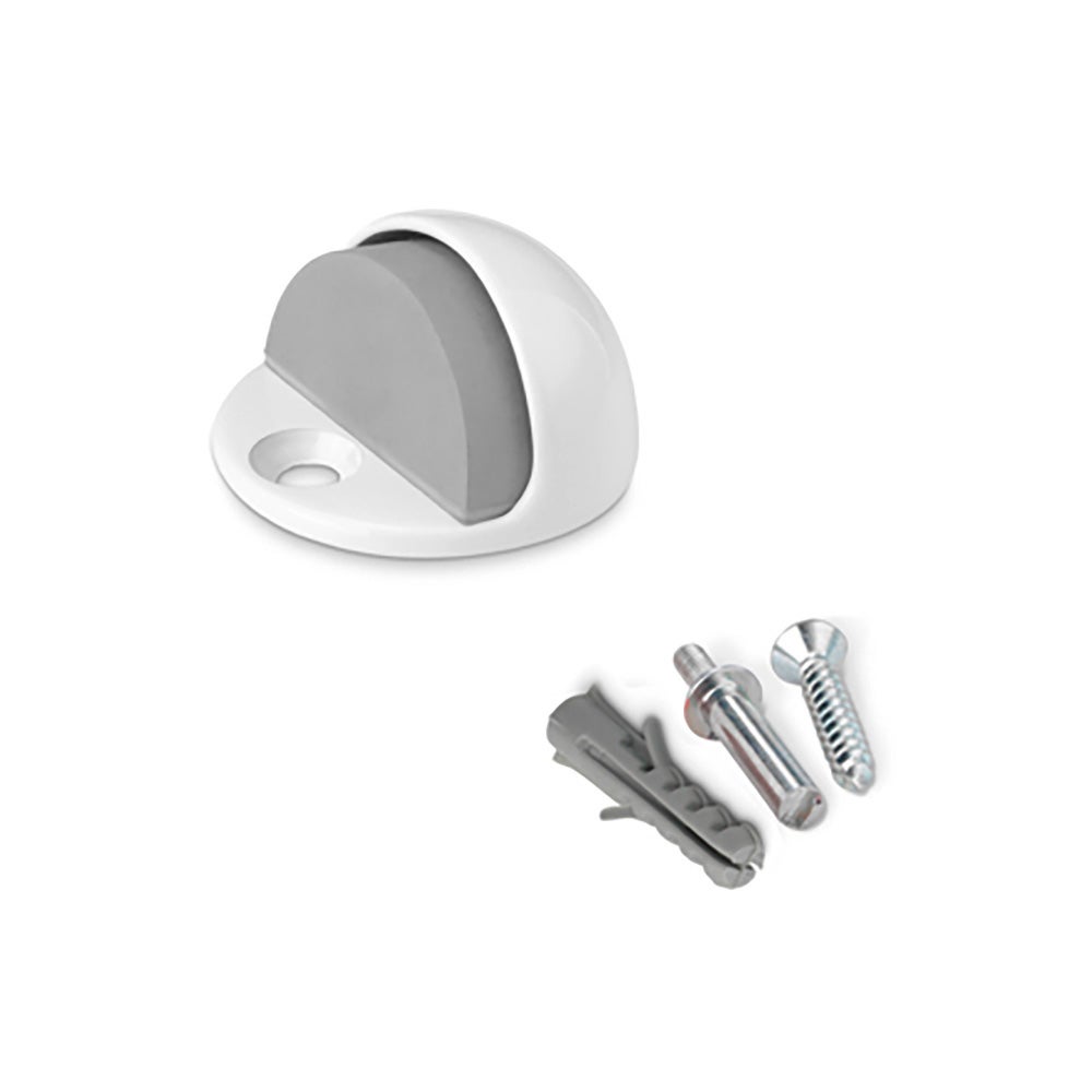 Butee porte metallique avec vis blanc (blister) inofix - 3