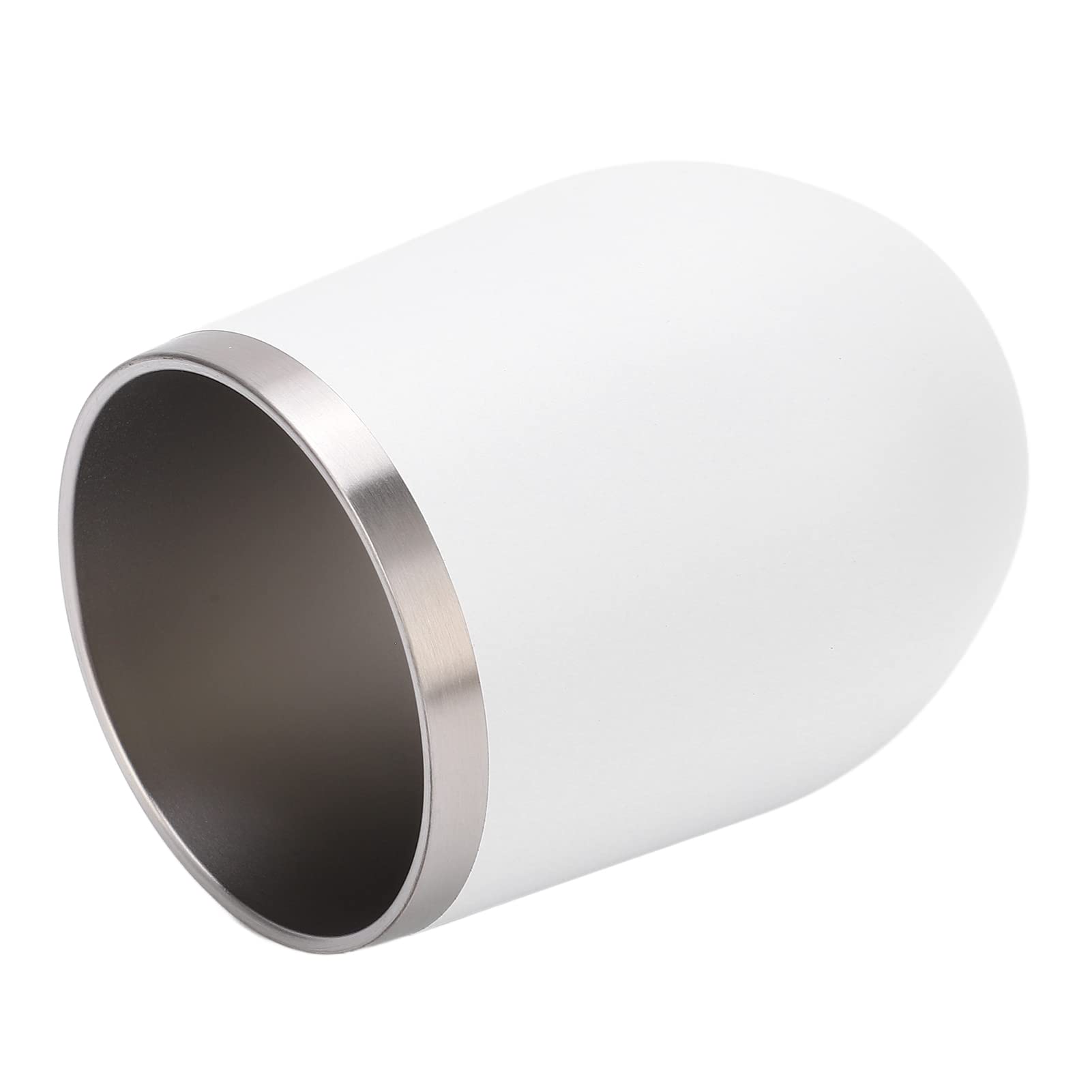 2 Bicchieri Da Vino In Acciaio Inox 304 | Doppia Parete Isotermici | Infrangibili E Termici Con Coperchio | Colore Nero, 340g