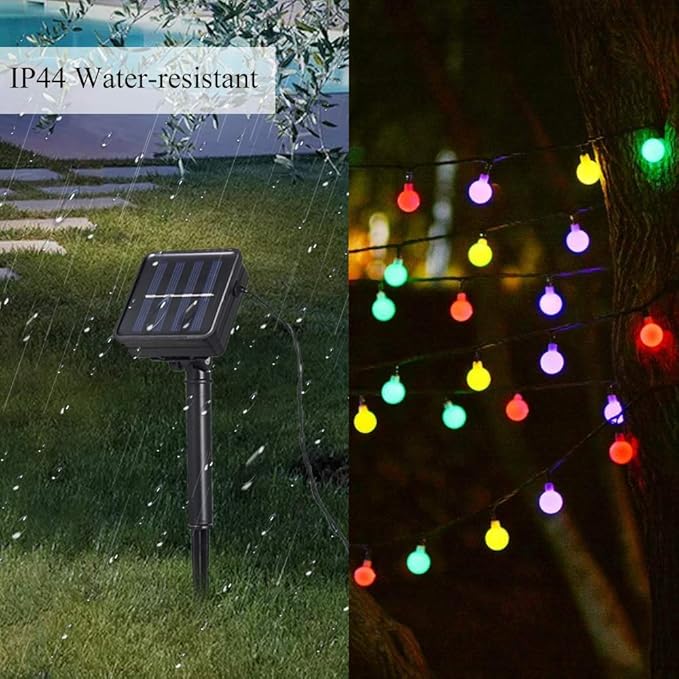Guirlande lumineuse solaire d'extérieur 50 LED 6,9 m Guirlande lumineuse décorative à LED IP44 étanche 8 modes - 4