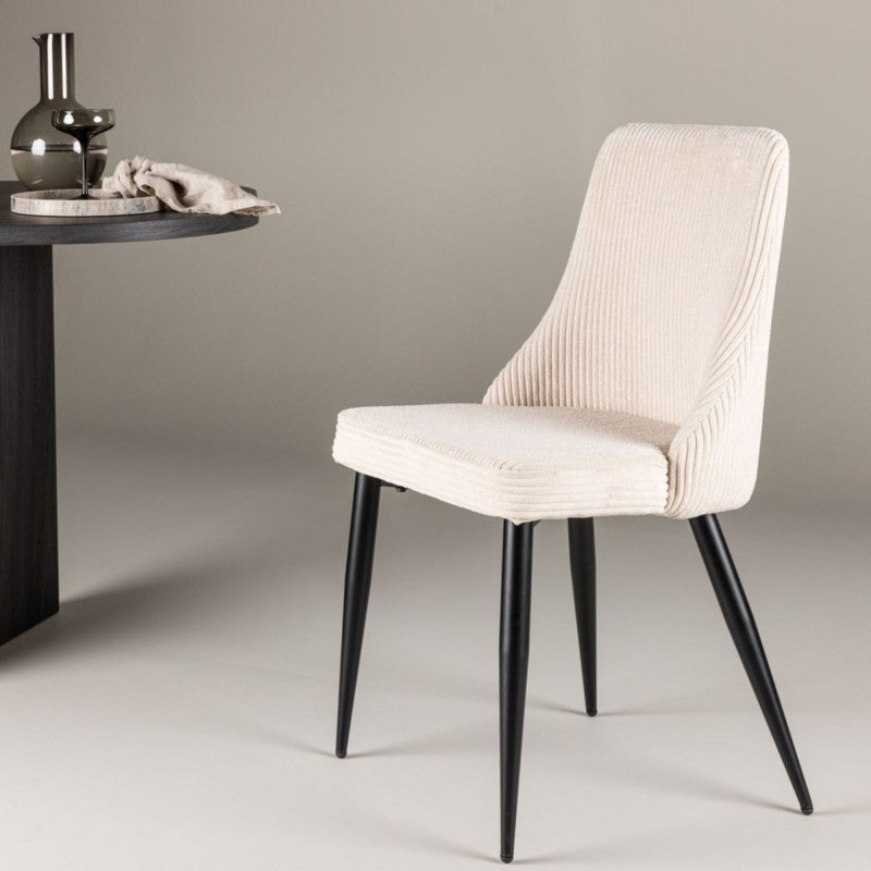 Leone krzesło stołowe aksamit beżowy.