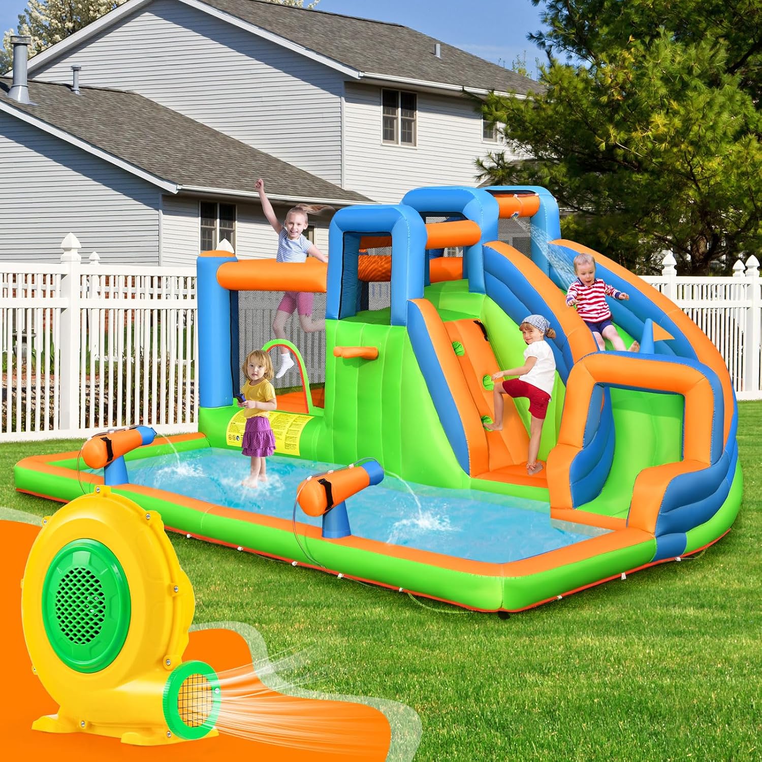 Soffiatore D'Aria Di Ricambio Per Gonfiabili Da Giardino - Potente E Silenzioso Per Feste - Foto 11