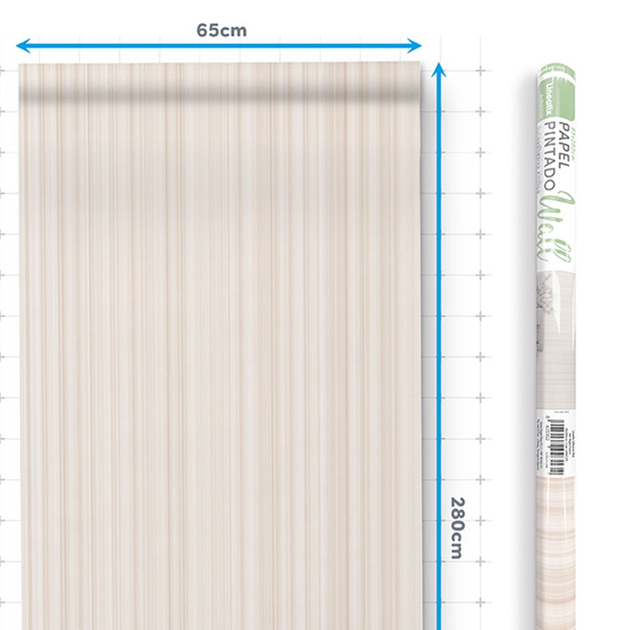 Papel pintado vinílico adhesivo Righe Piedra. Impermeable. Especial cocina y baño. Fácil colocación y limpieza. Case perfecto. 65x280cm - 6