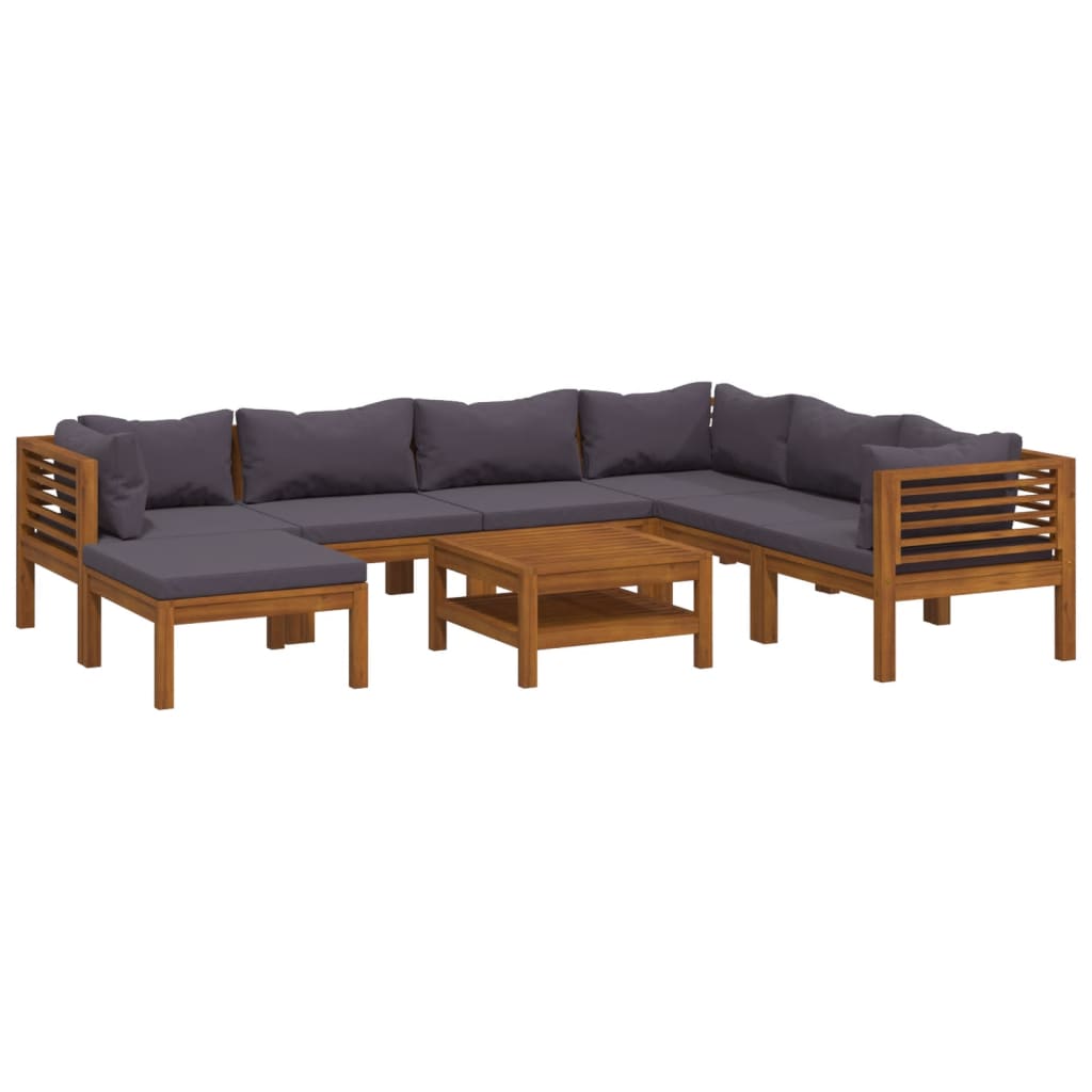 Salon bas de jardin en Bois Gris 7 personnes - 2