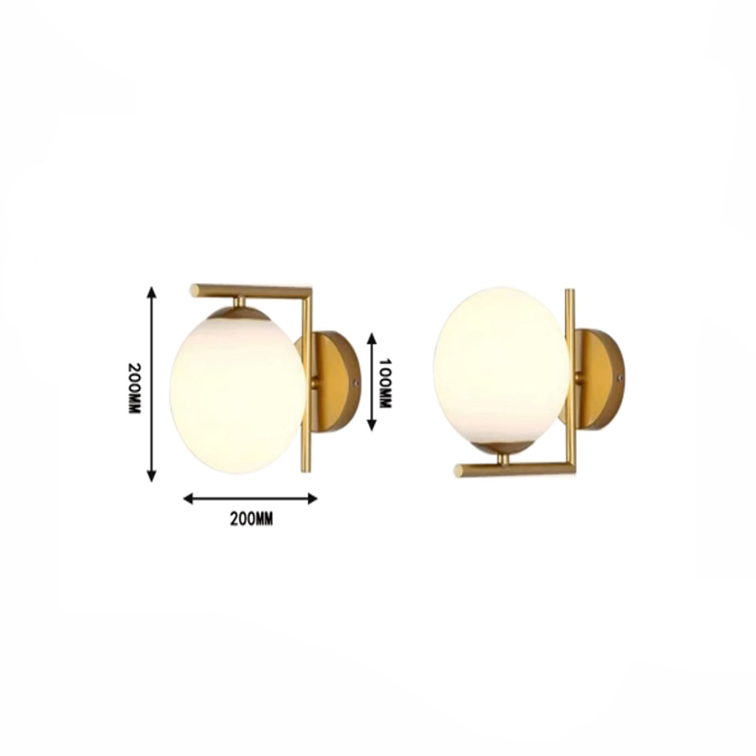 LAMPADA DA PARETE MODERNA IN VETRO CON ANELLO DI MIELE