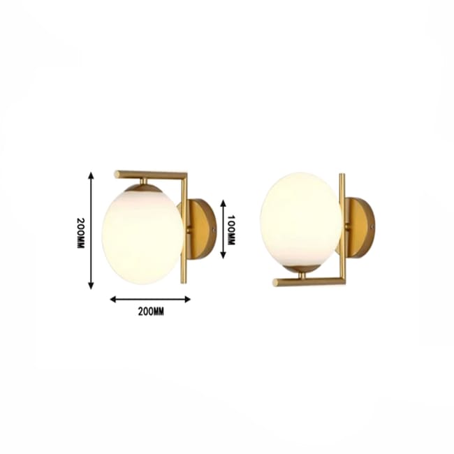 LAMPADA DA PARETE MODERNA IN VETRO CON ANELLO DI MIELE LAMPADA DA PARETE MODERNA IN VETRO CON ANELLO DI MIELE