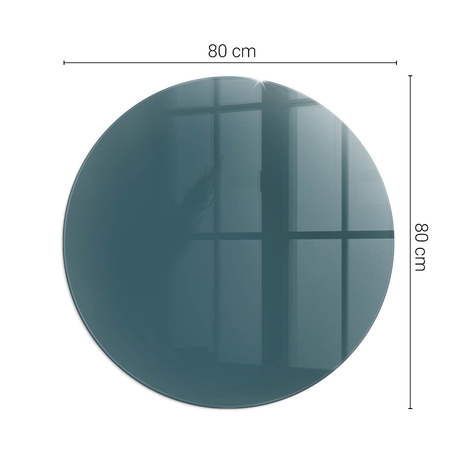Szklana podkładka pod kominek ze szkła hartowanego - fi 80 cm - Kolor Morski - TULUP - 2