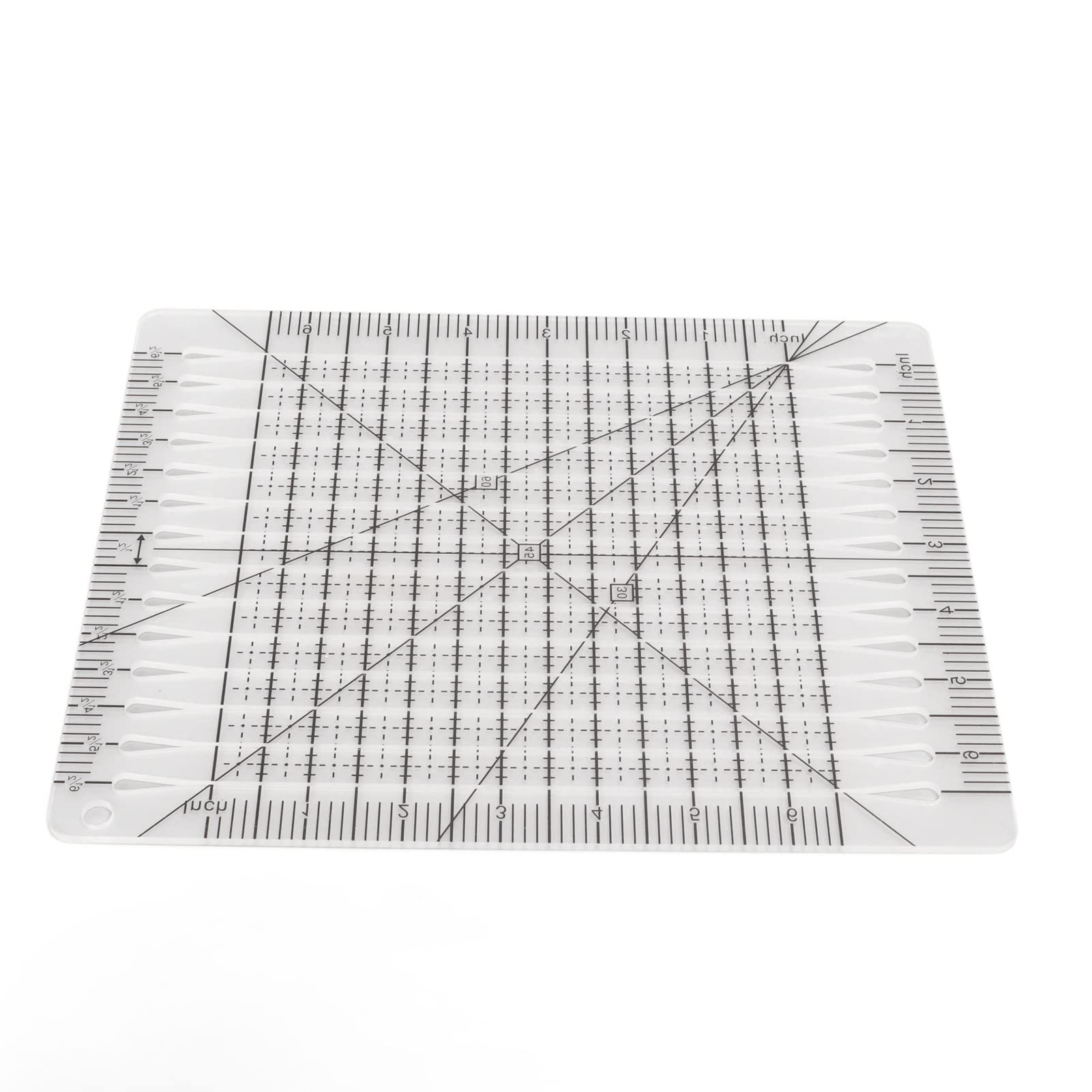 WeiMeet - Set 10 Blocchi Portatimbri Acrilici Trasparenti Con Griglie Per Scrapbooking - 2