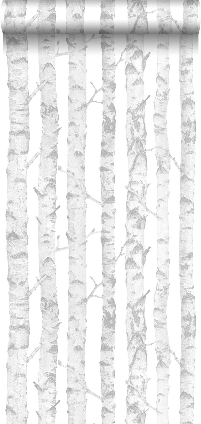 Tapeta pnie brzozy srebrnymIbiałym - 53 cm x 10.05 m - ESTAHOME