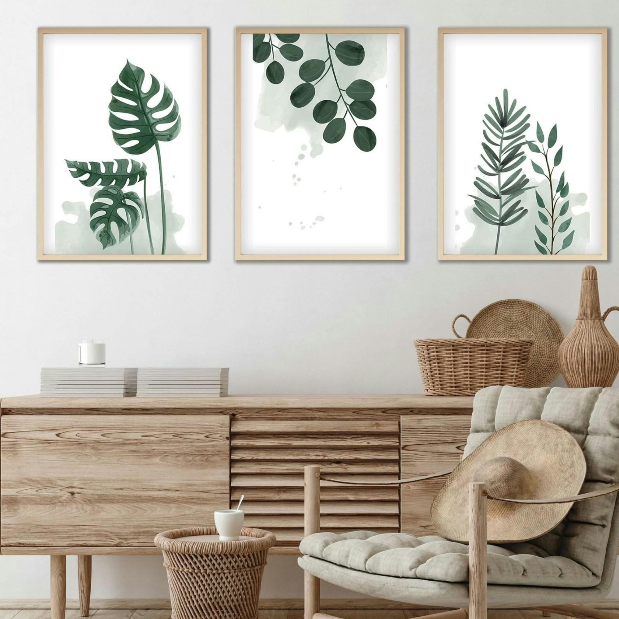 Tableau végétal minimaliste – détail feuillage ( lot de 3) - 2