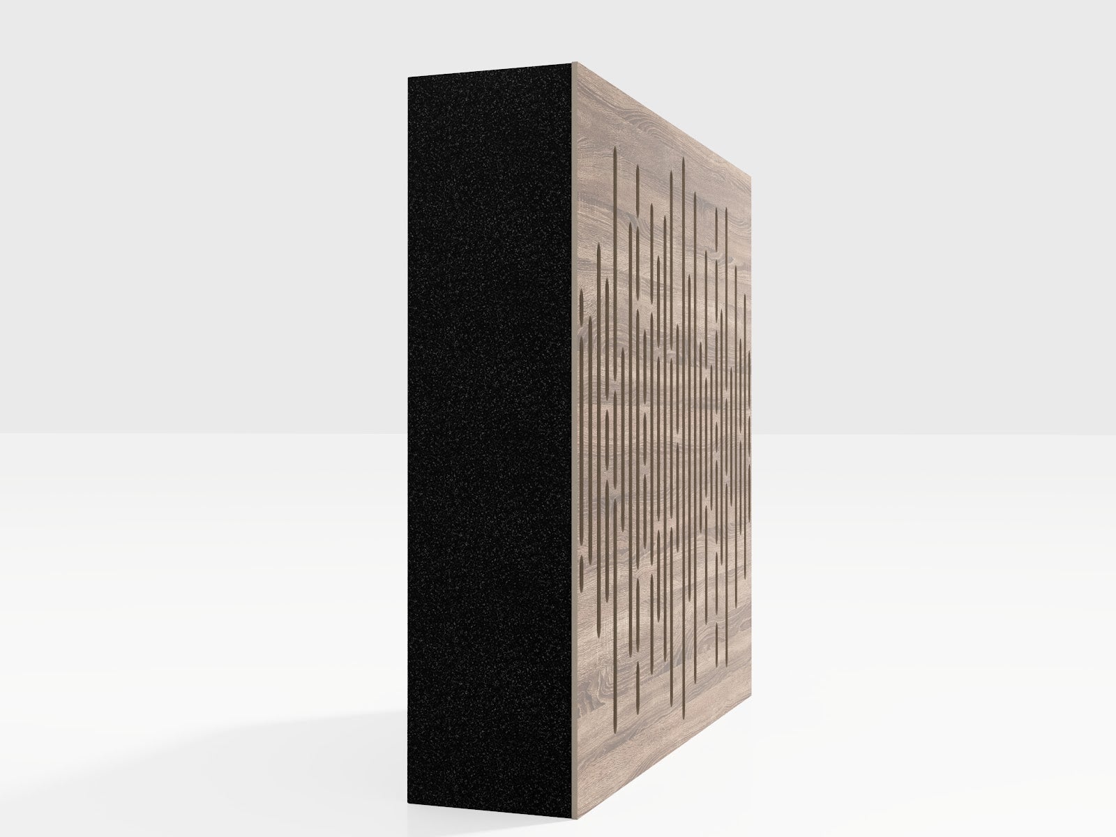Lot de 2 Panneaux acoustiques AbFuser VELAR absorbants-diffusants 50x50x12cm -0,5 m² surf.totale -MDF perforé laminé et mousse acoustique -Sonoma - 3