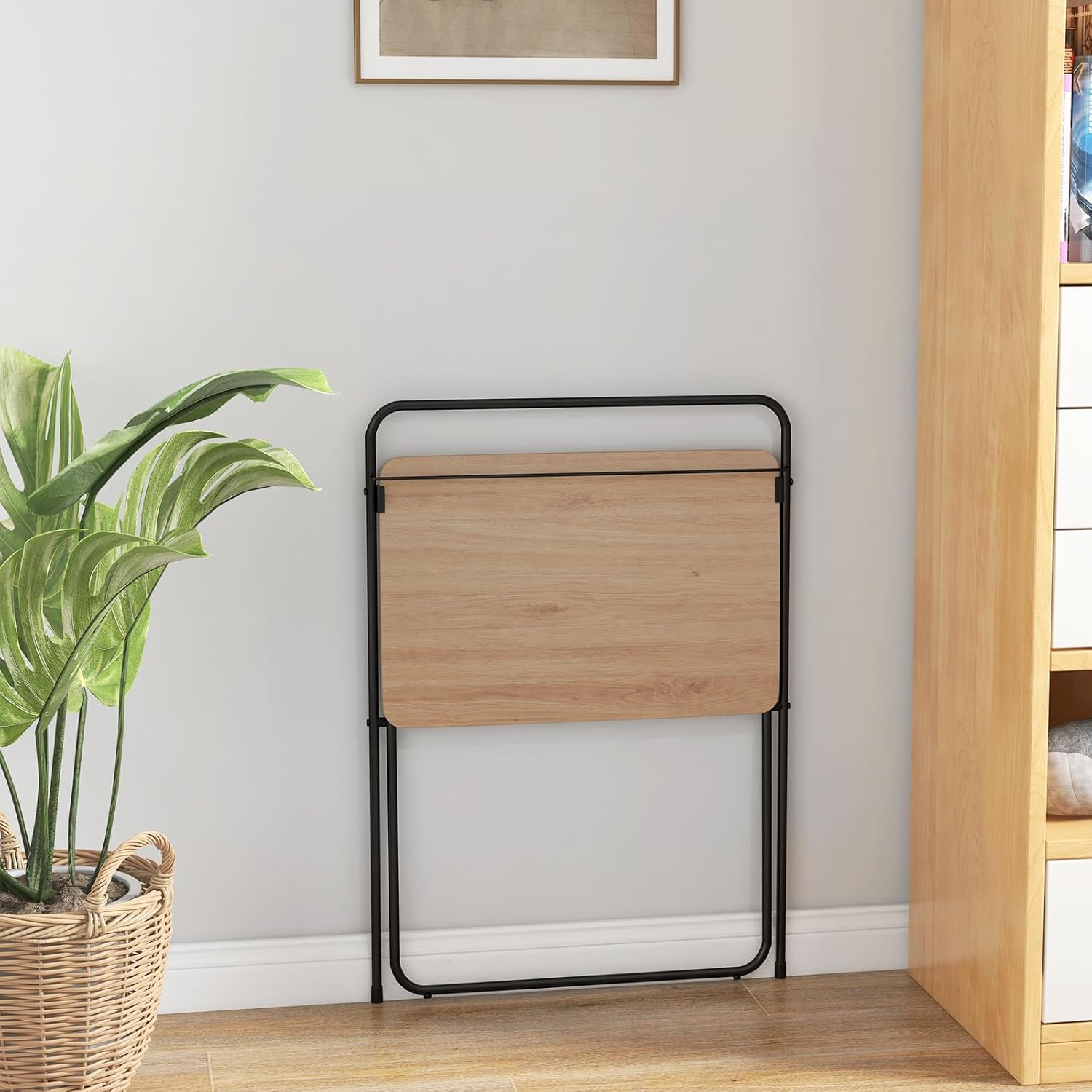 Scrivania Pieghevole per Computer, Scrivania Compatta con Supporto per Tablet per Home Office, Scrivania Versatile per Spazi Ridotti, Nessun M - 8