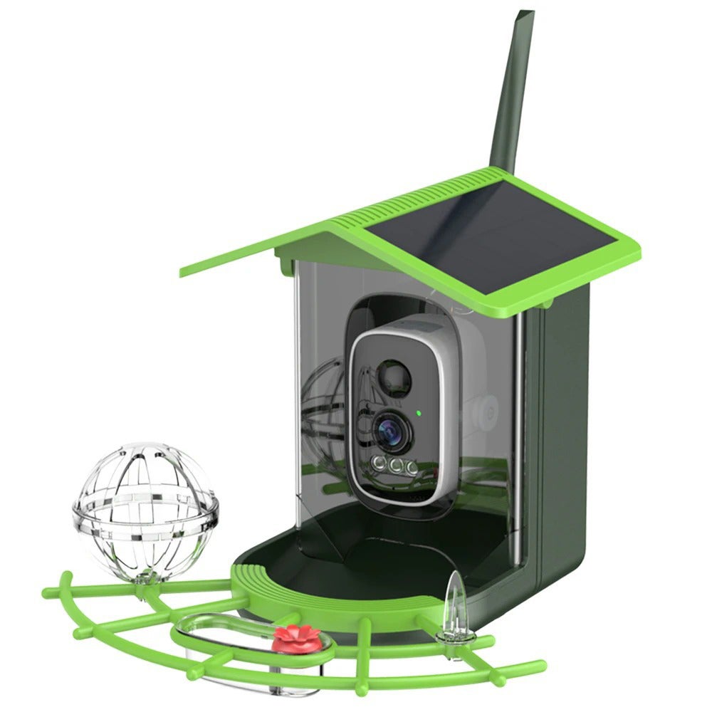 Mangiatoia intelligente per colibrì con fotocamera, alimentata a