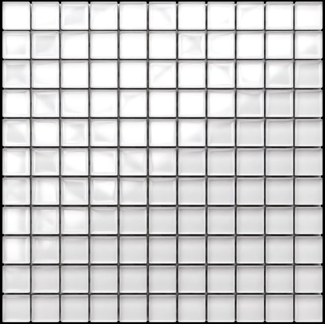 Mosaico in vetro da interno per bagno cucina Perfect white - 30 x 30 cm