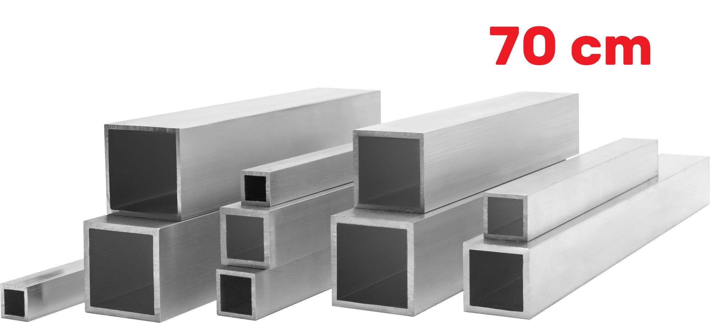 Profil Aluminiowy 40x40x4 mm 70 cm Rura Kwadratowa Aluminium Na wymiar - 7