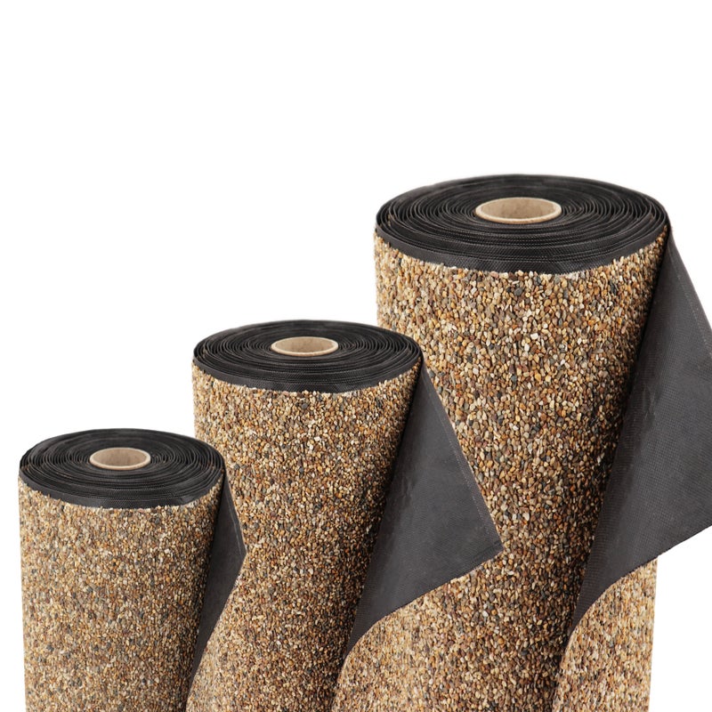 Wyściółka żwirowa 20m x 1m szerokości do obrzeży cieków wodnych w ogrodzie, wyściółka, kolor piaskowy