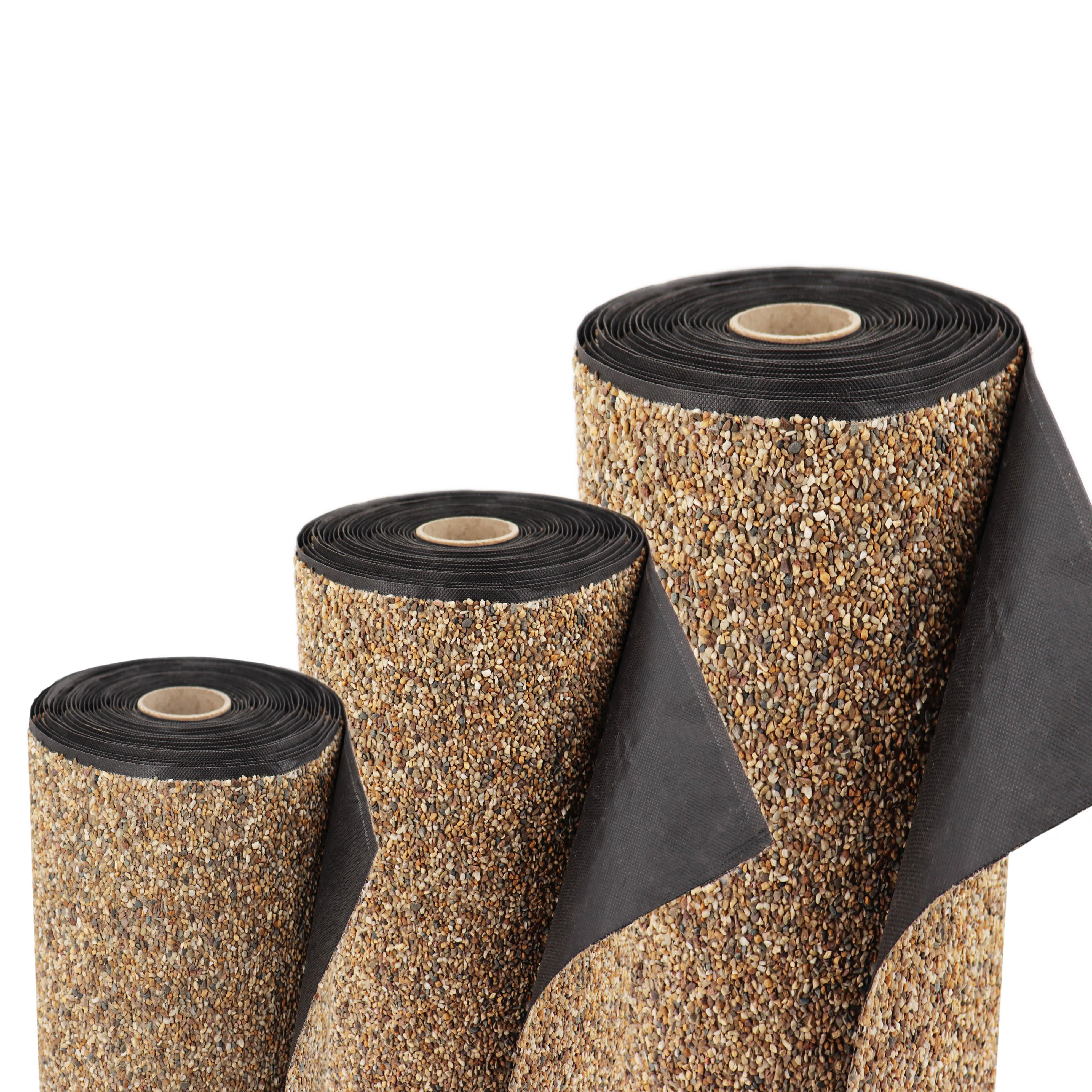 Wyściółka żwirowa 8m x 0,6m szerokości do obrzeży cieków wodnych w ogrodzie, wyściółka, kolor piaskowy