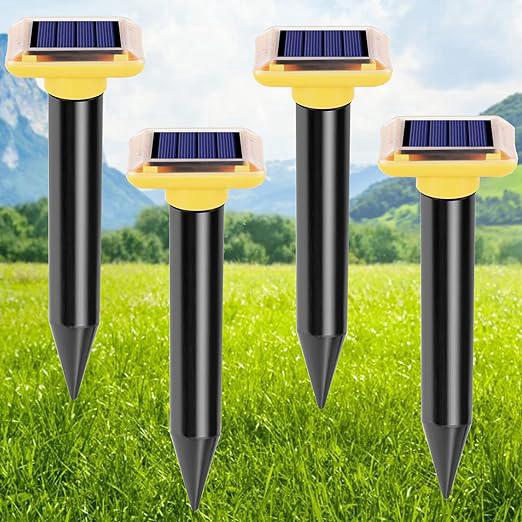 Zestaw solarnych ultradźwiękowych odstraszaczy na krety odstraszacze na krety wodoodporne ultradźwiękowe odstraszacze na węże przeciw gryzoniom