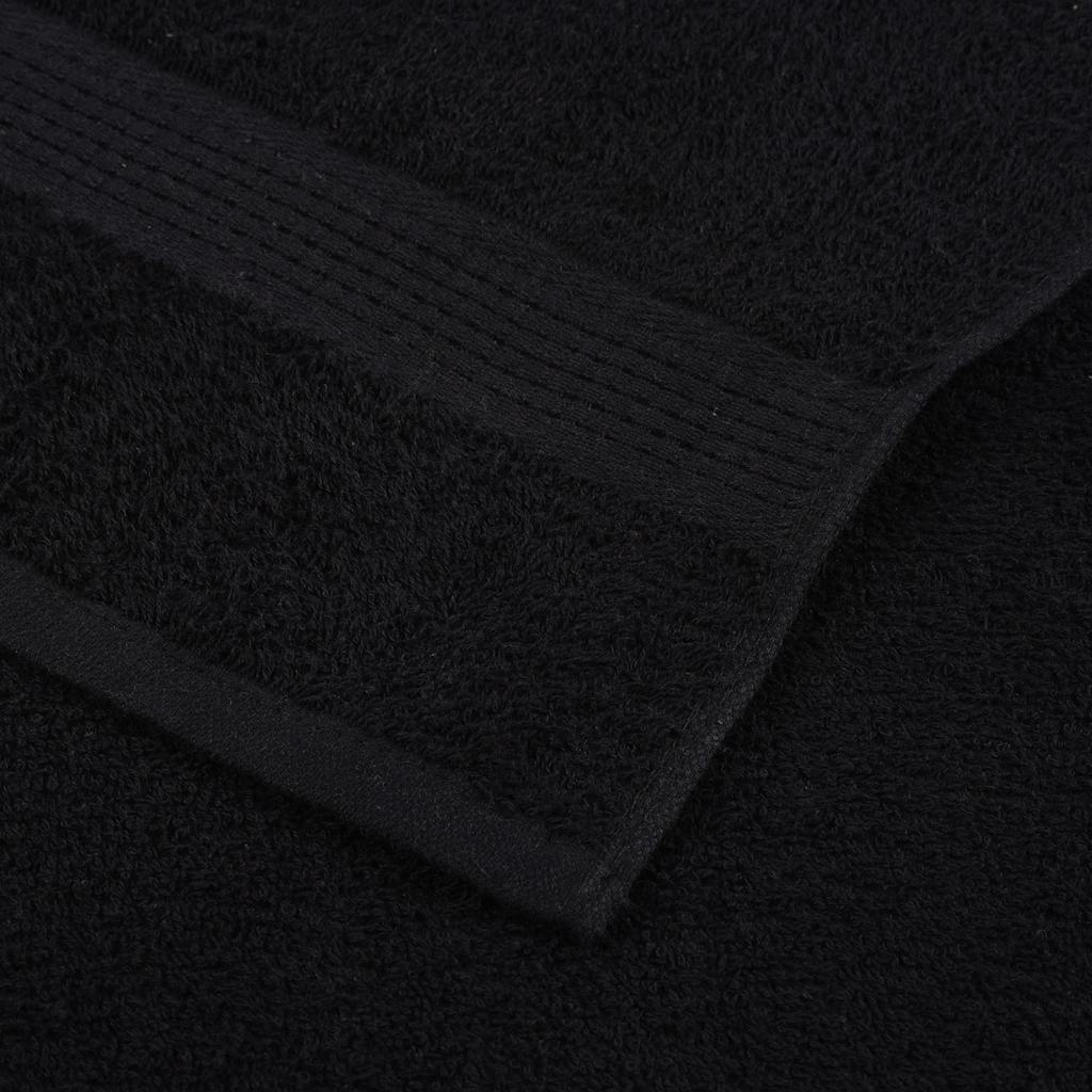 Serviettes de douche FROGN 2 pcs noir 70x140 cm 360 g/m² vidaXL - 6