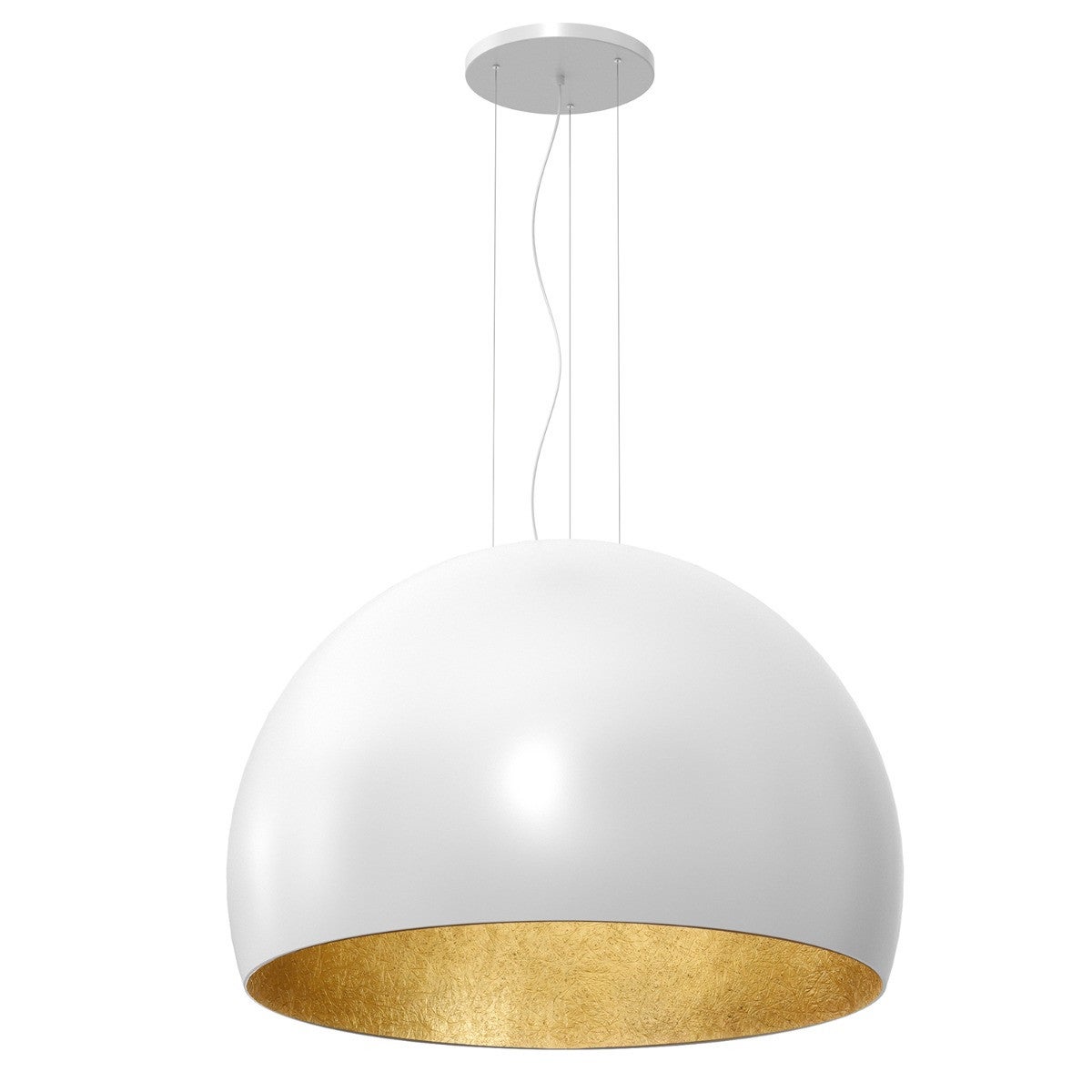 Lampa wisząca Compo biały mat-złota 1xE27x15W wym: 160 x 100 x 100 cm kompozyt Luminex