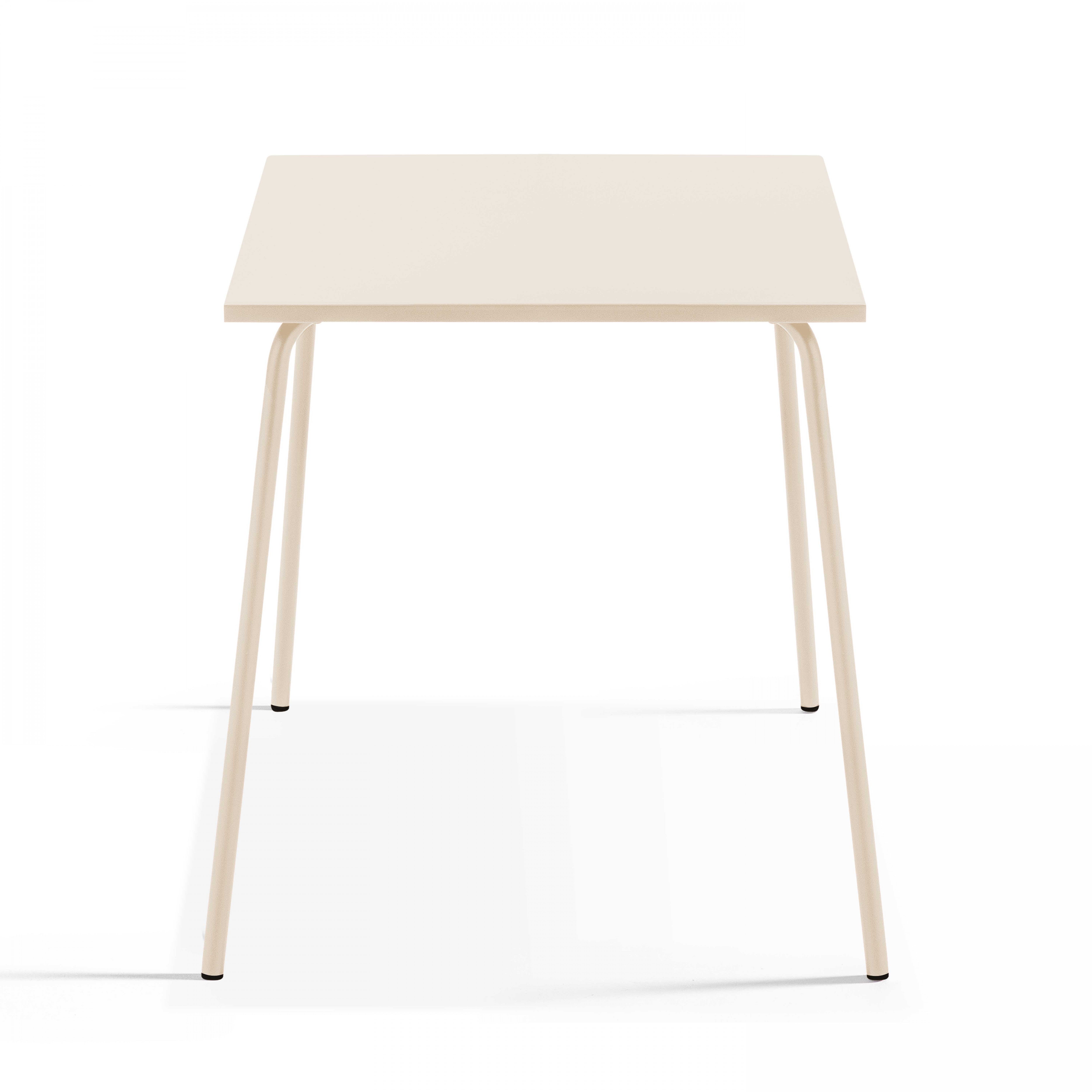 Ensemble table de jardin et 4 chaises en métal ivoire , Palavas - Oviala - 3