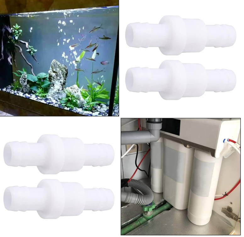 Szt. jednokierunkowych zaworów zwrotnych do powietrza, wody i gazu, 12 mm plastikowy zawór zwrotny do uzdatniania wody i oczyszczania powietrza