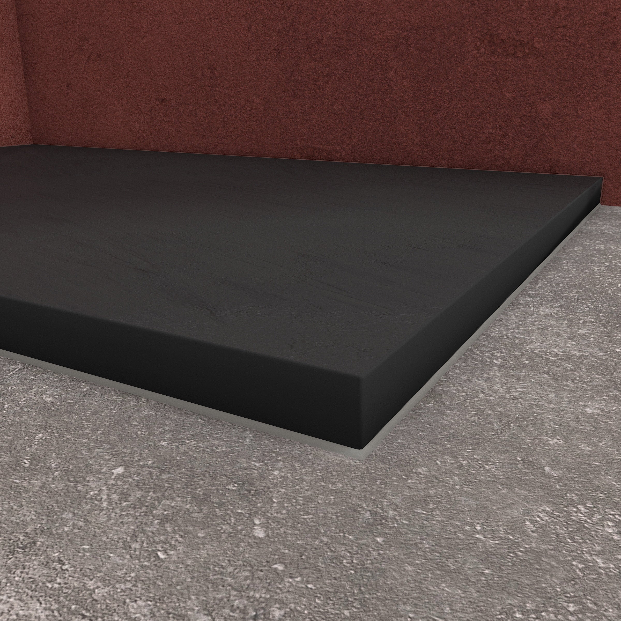 Receveur de douche Noir Effet Pierre 90x140 cm et Grille décor Linéaire en Inox - 6