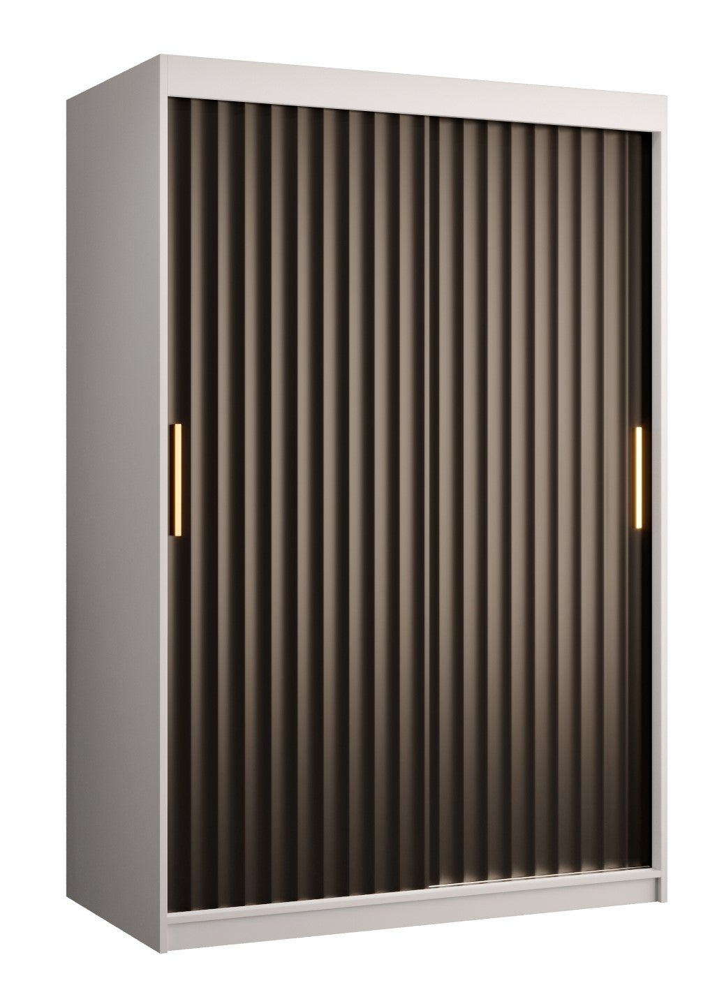 Szafa przesuwna garderoba RIFLO WAVE 1 120 x 62 x 200 cm Biały + Czarny - Abiks Meble